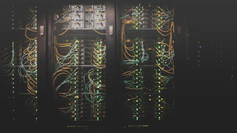 Enterprise server infrastructure and networking equipment supporting dedicated IT courier services across the UK